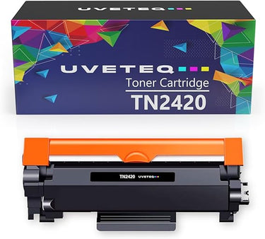 UVETEQ TN2420 Cartucho de Toner Compatible para Brother TN-2420 TN-2410 para Brother DCP-L2530DW HL-L2310D HL-L2350DW HL-L2370DN HL-L2375DW MFC-L2710DN MFC-L2710DW MFC-L2730DW MFC-L2750DW (1 Unidad)
